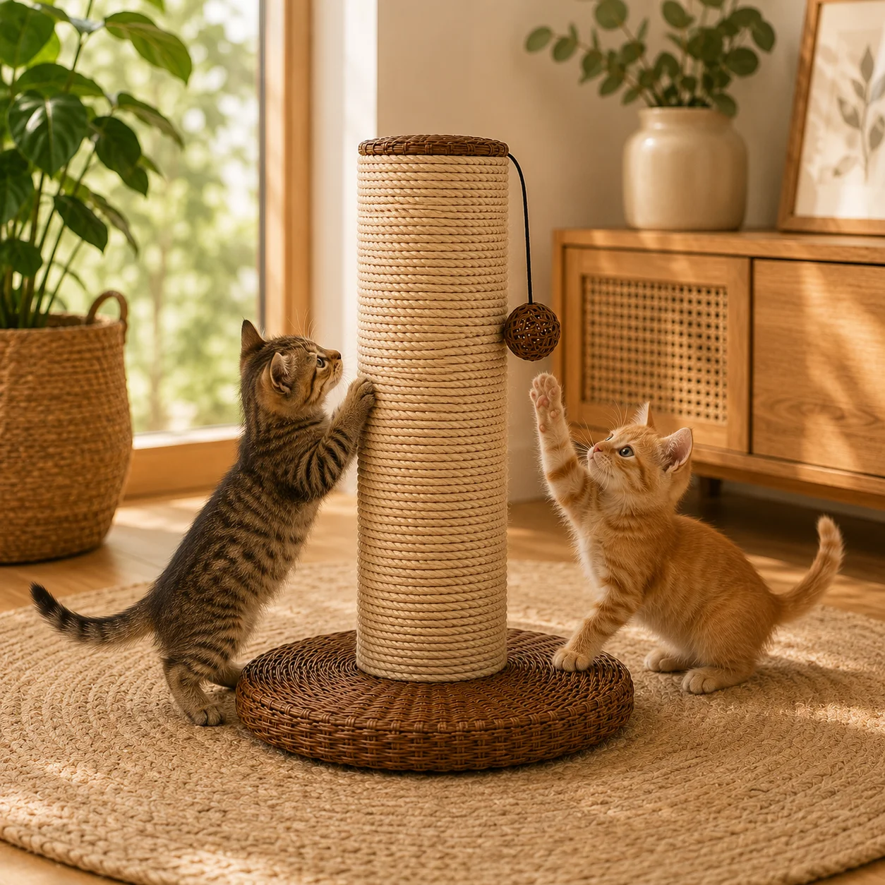 Projeto Conceitual - Arranhador Pet Vertical com Base Circular