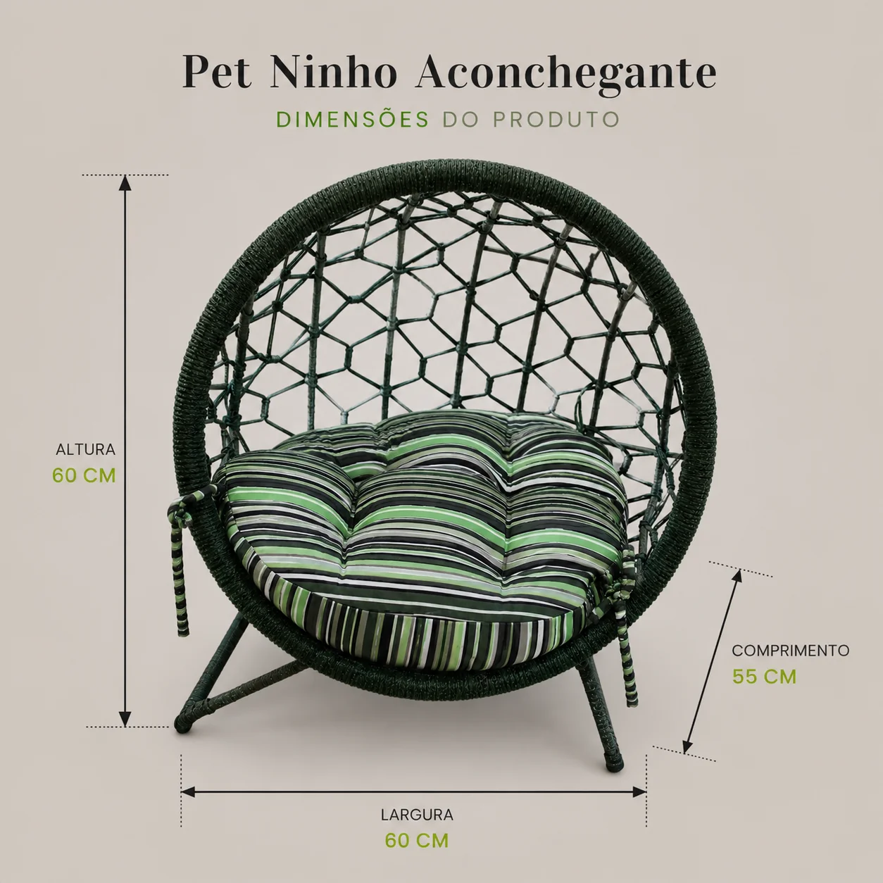 Projeto Conceitual - Cama Pet Redonda Suspensa - Imagem 3